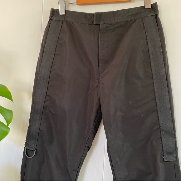 ALEXANDER Wang Utility Pants Metal Polyester Zipper Zip Ankles Track Black Retro - Picture 3 of 16